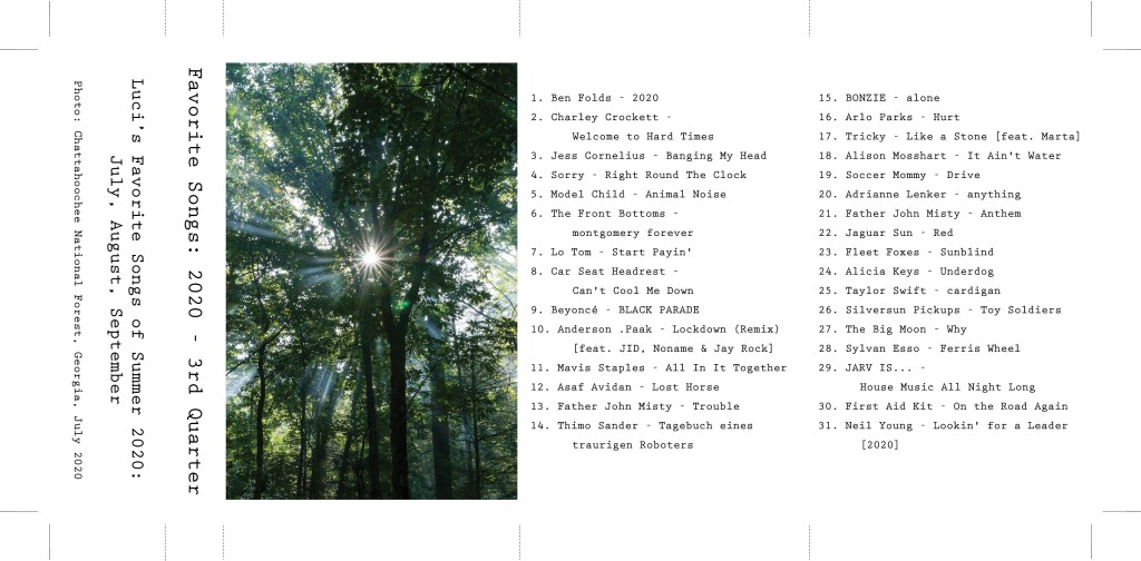 Favorites Songs Summer 2020, mix tape, playlist