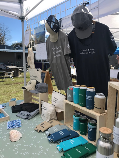 Inside-the-scenes: one of our views from inside the tent. I can't express how cool it was to design the display together with Scott and to finally see our Happier Place products together like this.