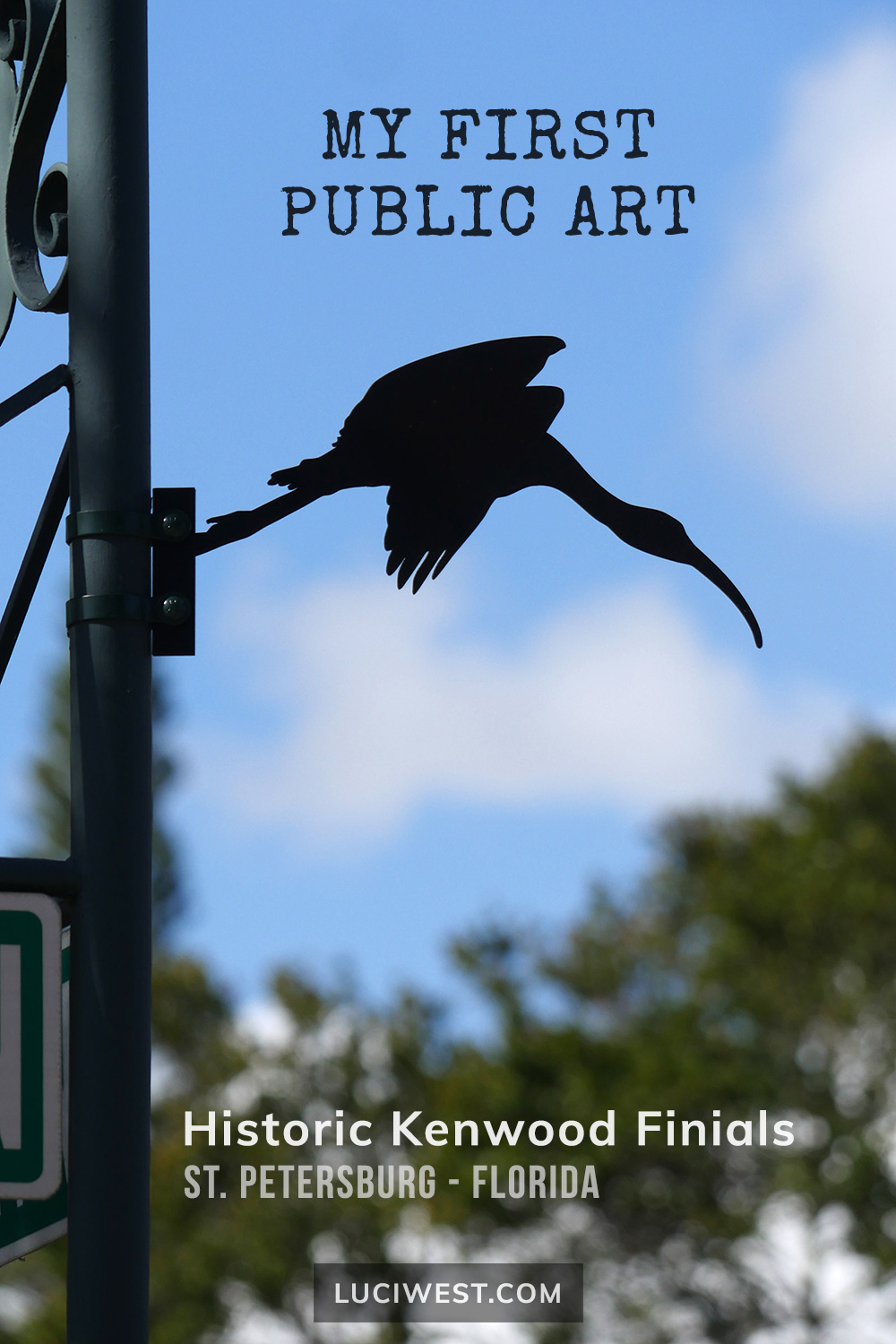 My first public art: Historic Kenwood Finials in St. Petersburg, Florida, by Luci Westphal