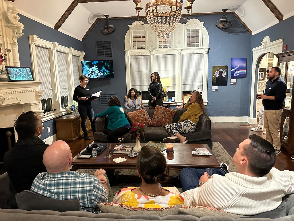 Letisia Cruz reads poetry at Bohemian Night, Kenwood Gables Boutique Bed & Breakfast, Historic Kenwood, St. Petersburg