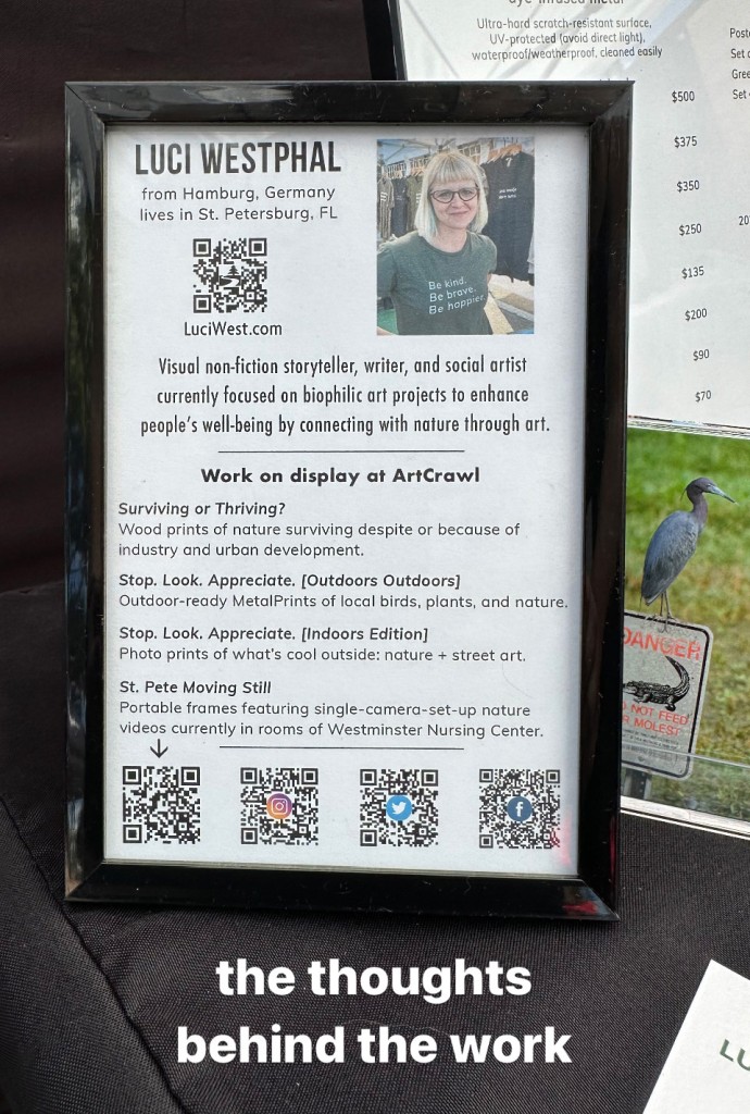 Luci Westphal, artist, visual non-fiction storyteller, writer, social artist