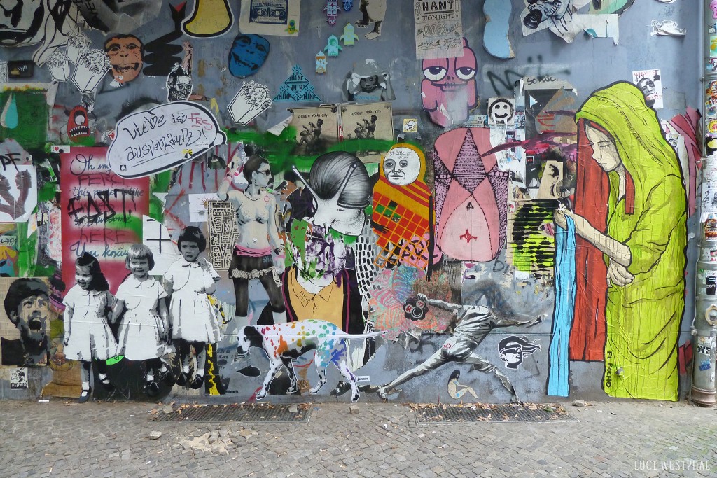 Graffiti wall, Berlin street art, Liebe ist ausverkauft, Luci Westphal