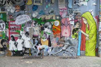 Graffiti wall, Berlin street art, Liebe ist ausverkauft, Luci Westphal