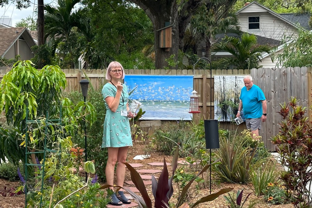 Luci Westphal, vast vinyl prints of flock of terns and big cypress forest