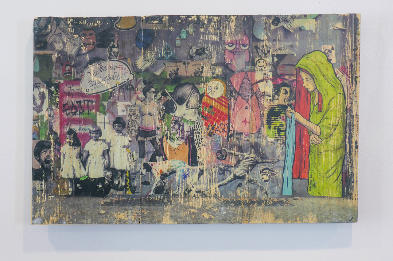 Berlin street art upcycled wood transfer, Luci Westphal