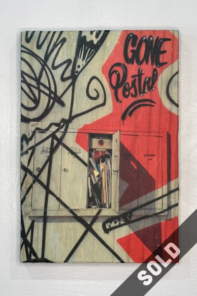 gone postal, street art, mail, mailbox, photo wood transfer, Luci Westphal photography, sold