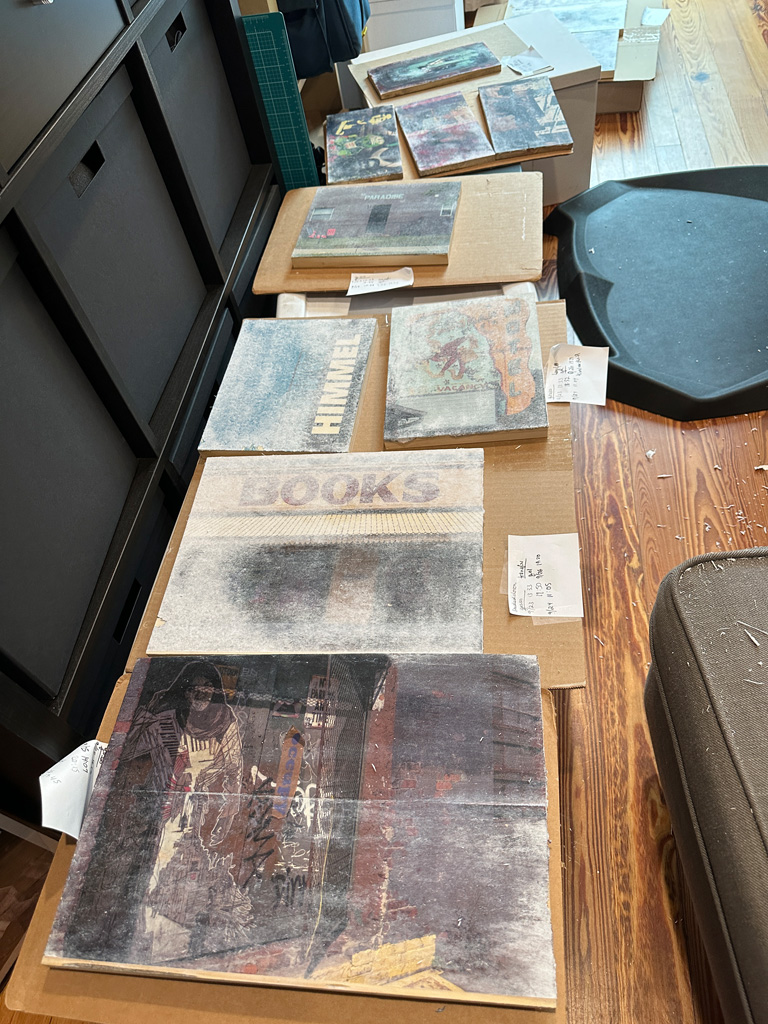 image wood transfer, step by step, reveal image, remove paper