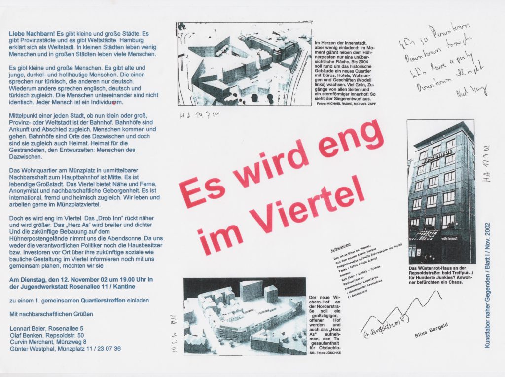 es wird eng im viertel, muenzviertel, hamburg