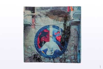 street art, peace dove, world map, balconies, Cuba, Havana, Paz - Peace - Frieden - Shalom - Salam, wood transfer