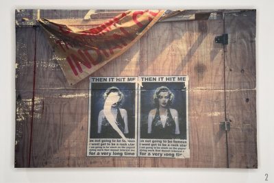 Marilyn Monroe then it hit me I will never be famous, street art, photo to wood transfer