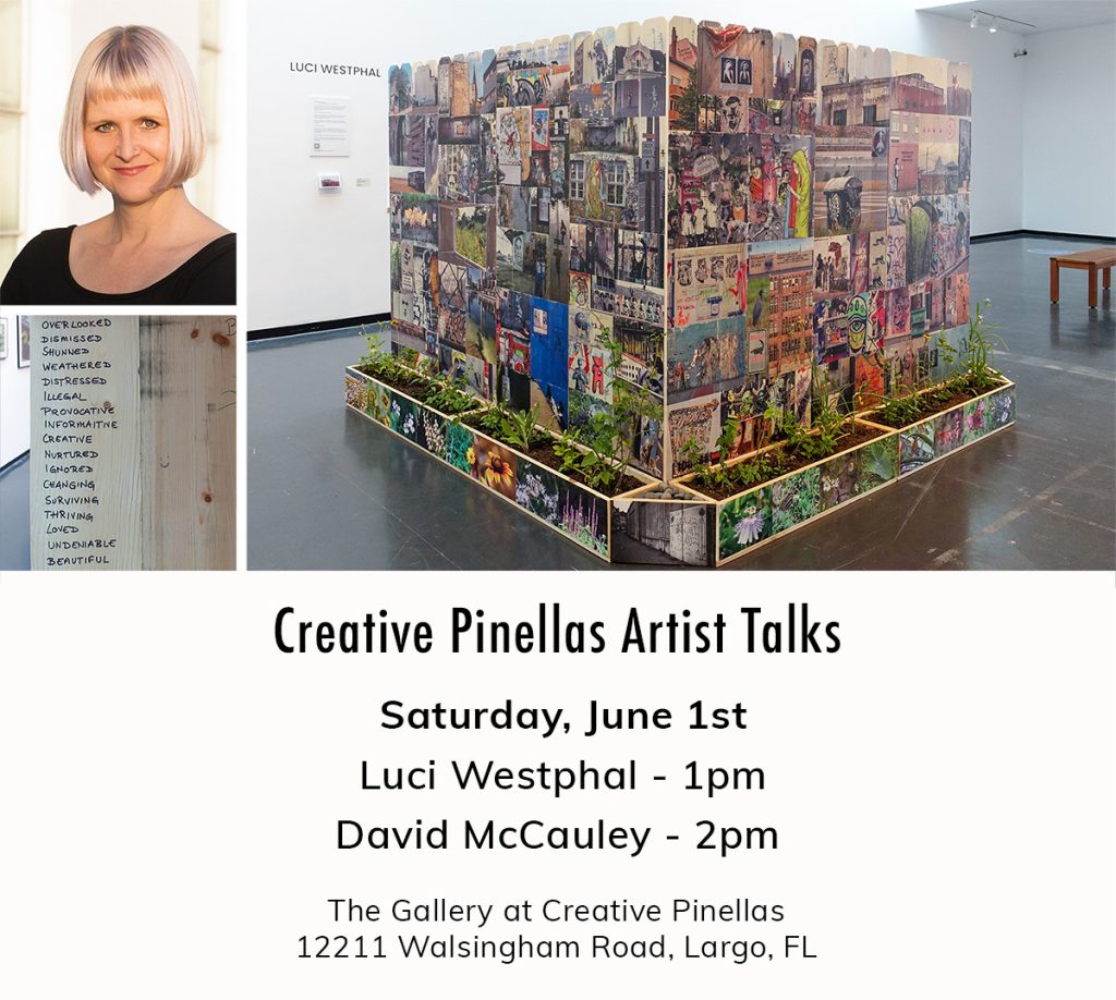artist talk, Luci Westphal, David McCauley, Creative Pinellas