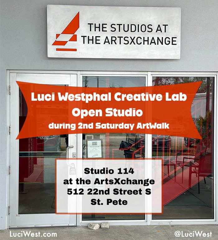 St Pete ArtWalk, ArtsXchange, open studio, Luci Westphal, December 2024