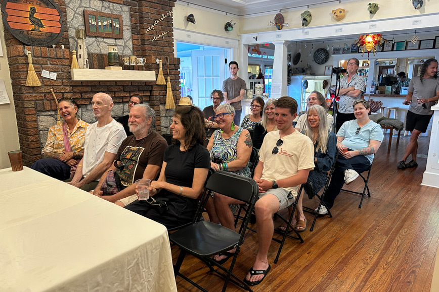 people listening at Post-Historic St. Pete speaker event,