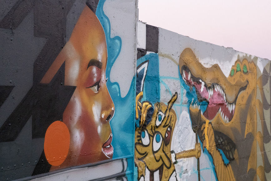 woman, square pants, gator