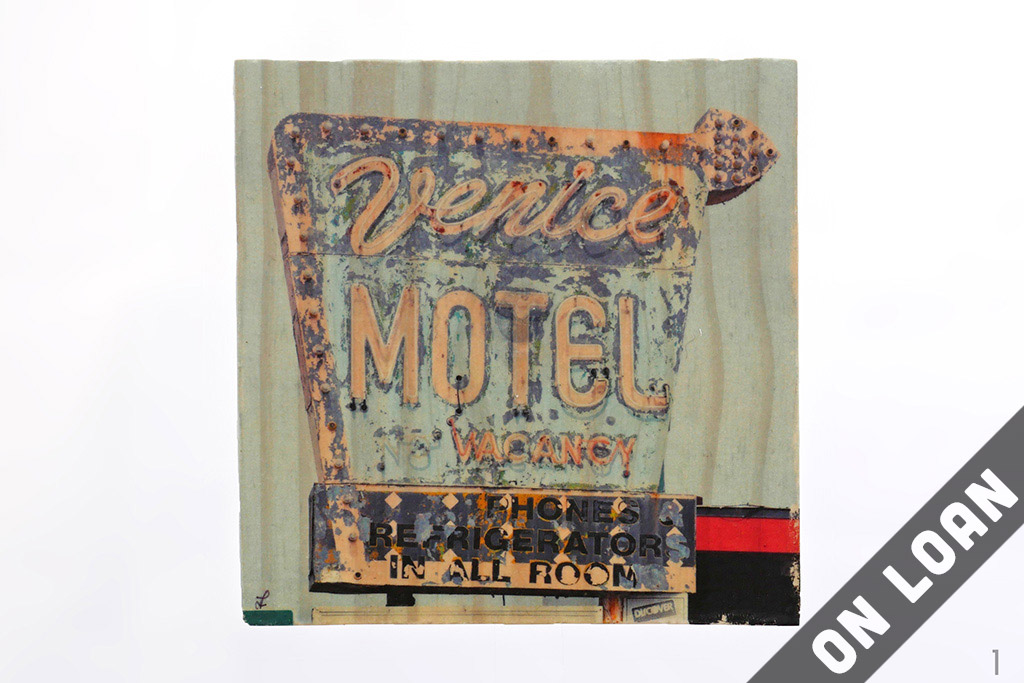 Venice motel sign wood transfer Saint Petersburg Florida