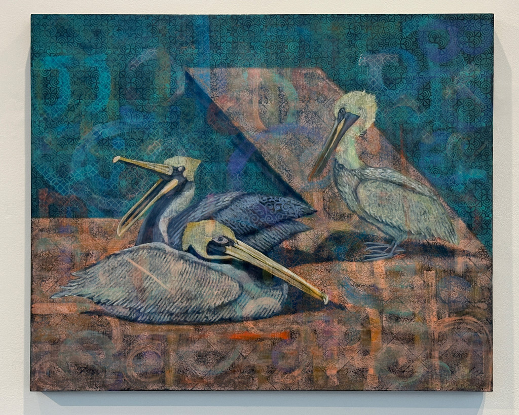 pelican painting by Denise Mahoney