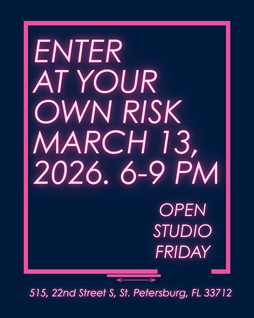text, open studio friday, artsxchange, march 2026, flyer