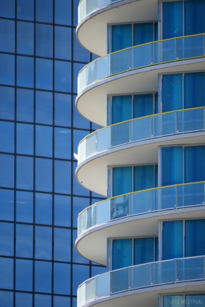 buildings, round balconies, 400 Building, contrast, St. Petersburg